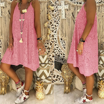 Women's Summer Loose Laced Dress - Wnkrs