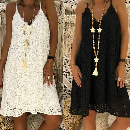 Women's Summer Loose Laced Dress - Wnkrs