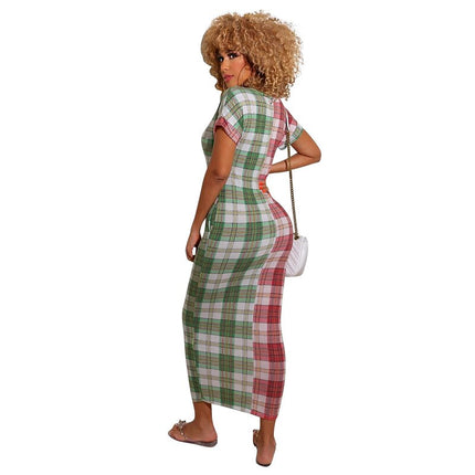 Checkered Color Women Dress - Wnkrs