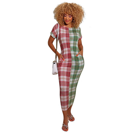 Checkered Color Women Dress - Wnkrs