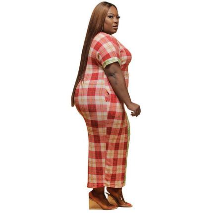 Checkered Color Women Dress - Wnkrs