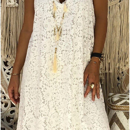 Women's Summer Loose Laced Dress - Wnkrs