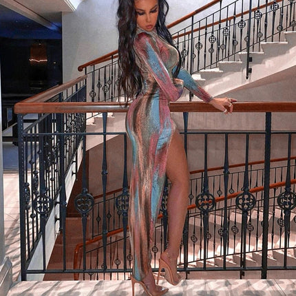 Women's Bodycon Long Sleeved Midi Dress - Wnkrs
