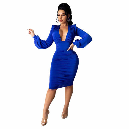 Women's V-Neck Party Dress - Wnkrs