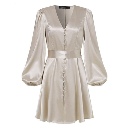 Women's Satin Elegant Dress - Wnkrs