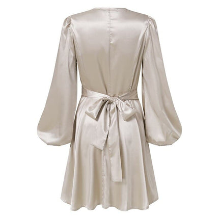 Women's Satin Elegant Dress - Wnkrs