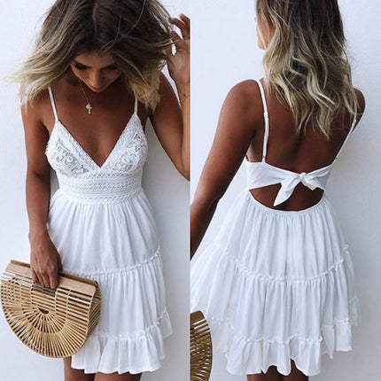 Midsummer Women's Lace Backless Dress - Wnkrs
