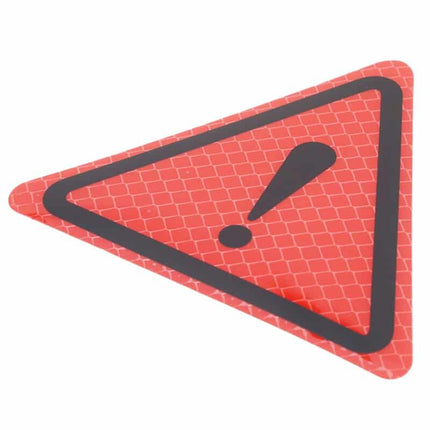 Triangle Exclamation Reflective Warning Sticker - wnkrs