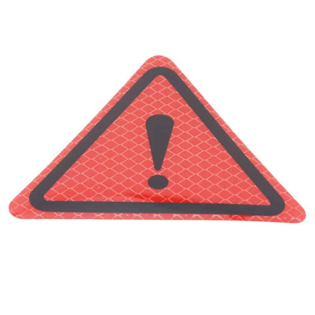 Triangle Exclamation Reflective Warning Sticker - wnkrs