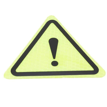 Triangle Exclamation Reflective Warning Sticker - wnkrs