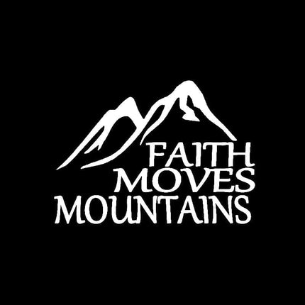 Faith Moves Mountains Car Sticker - wnkrs