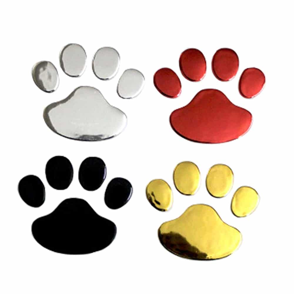 Paw-Print Car Stickers, Matching Pair