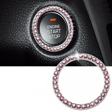 Glittering Crystal Car Start Button Ring - wnkrs