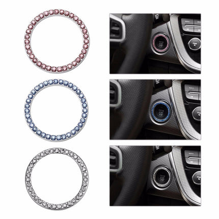 Glittering Crystal Car Start Button Ring - wnkrs