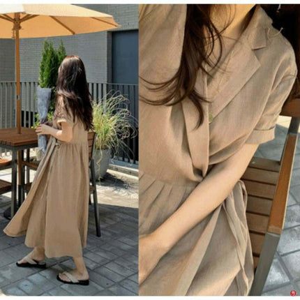 Women's Cotton and Ramie Wrap Style Dress - Wnkrs