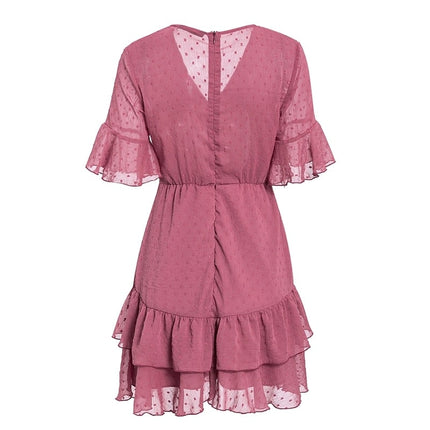 Bohemian Chiffon Dark Pink Dress - Wnkrs