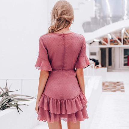 Bohemian Chiffon Dark Pink Dress - Wnkrs