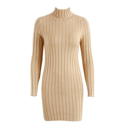 Women's Turtleneck Sweater Bodycon Dress - Wnkrs