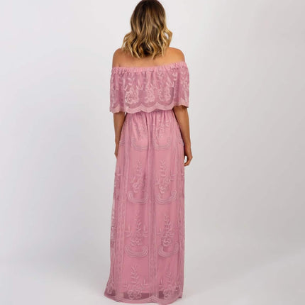 Off Shoulder Maxi Dress for Women - Wnkrs