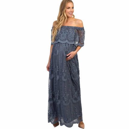 Off Shoulder Maxi Dress for Women - Wnkrs