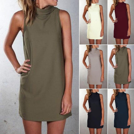 Women's Casual Summer Turtleneck Dress - Wnkrs