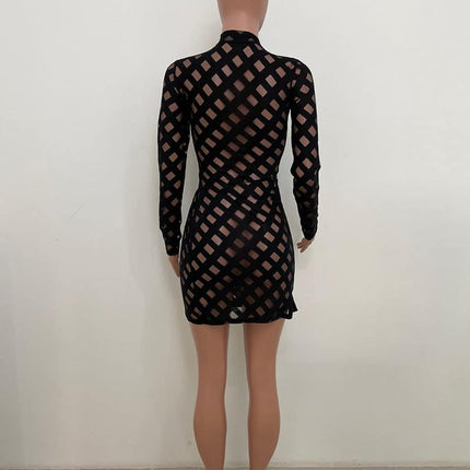 Women's Hollow Out Zipper Dress - Wnkrs