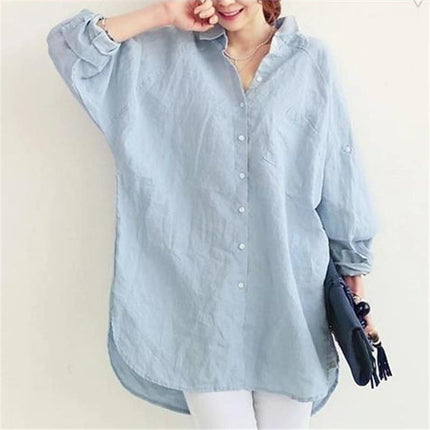 Women's Loose Office Blouses - Wnkrs