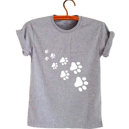 Cute Paw Prints Patterned T-Shirt - Wnkrs