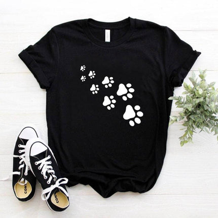 Cute Paw Prints Patterned T-Shirt - Wnkrs