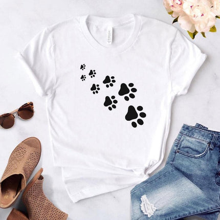 Cute Paw Prints Patterned T-Shirt - Wnkrs