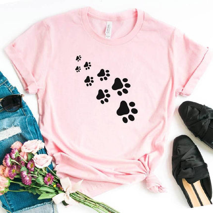 Cute Paw Prints Patterned T-Shirt - Wnkrs