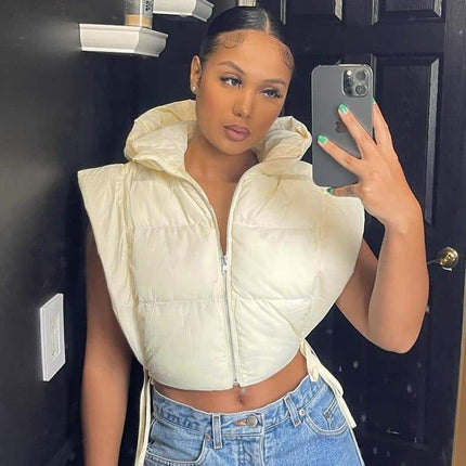 Hooded Sleeveless Vest Jacket - Wnkrs