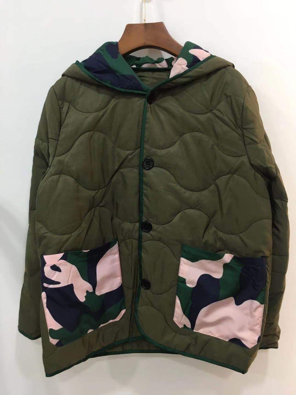 Women's Letter Embroidery Hooded Jacket