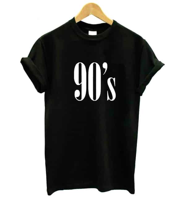 90's Letter Printed Party Women's T-Shirt