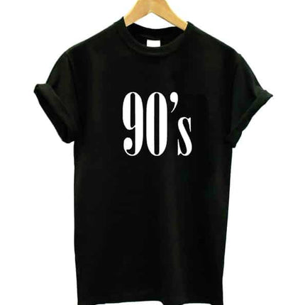 90's Letter Printed Party Women's T-Shirt - wnkrs