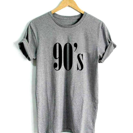 90's Letter Printed Party Women's T-Shirt - wnkrs