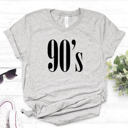 90's Letter Printed Party Women's T-Shirt - wnkrs