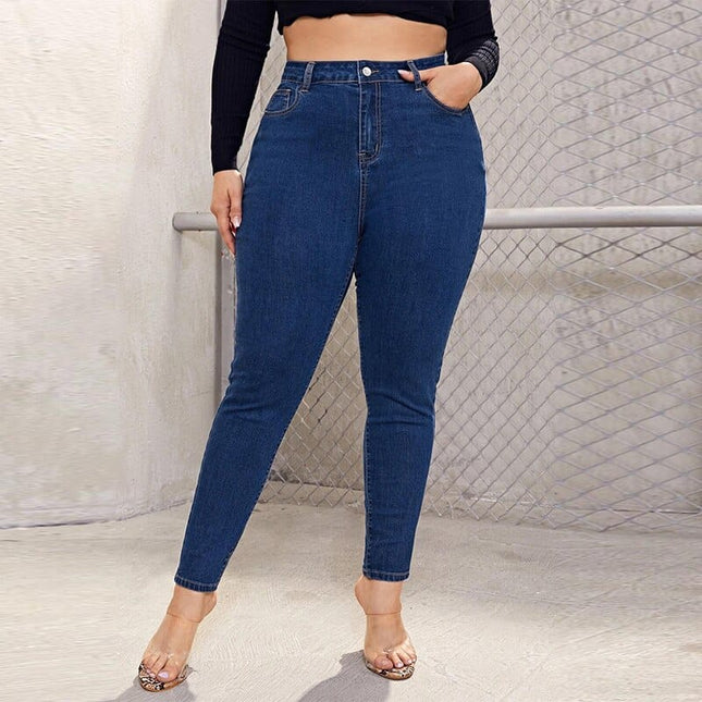 7XL Elastic Denim Pants - wnkrs