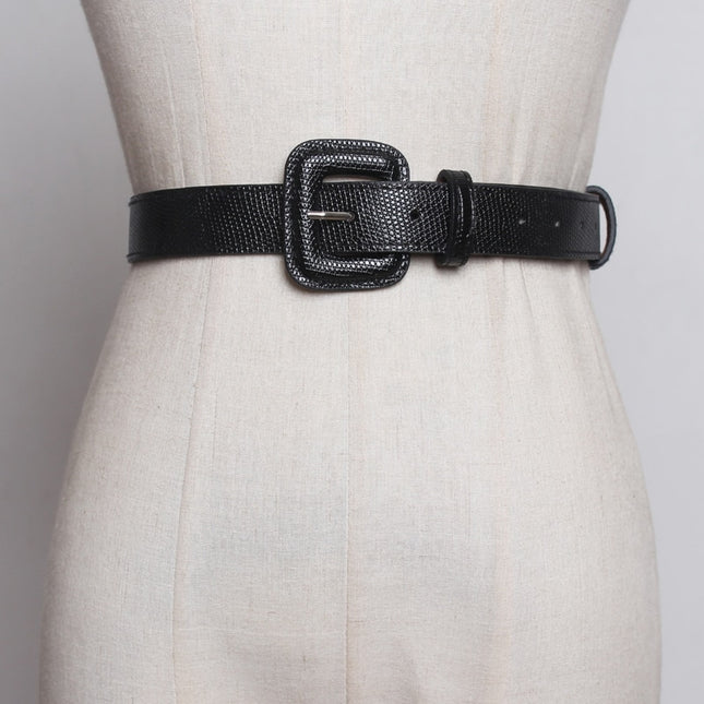 PU Leather Square Buckle Belt - Wnkrs