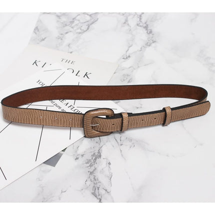 PU Leather Square Buckle Belt - Wnkrs