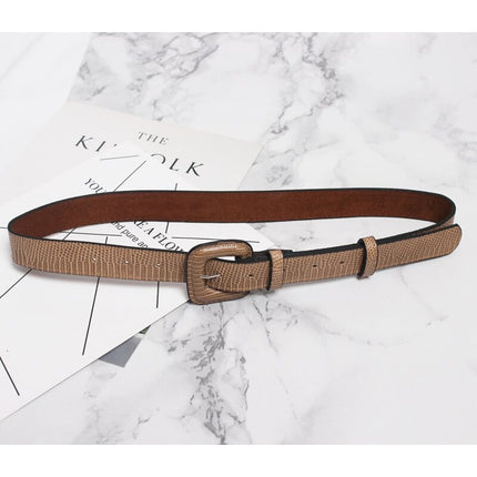 PU Leather Square Buckle Belt - Wnkrs