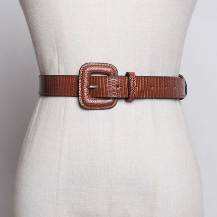 PU Leather Square Buckle Belt - Wnkrs