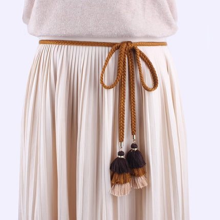 Women's Boho Rope Belt with Tassel - Wnkrs