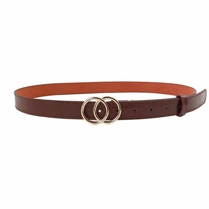 Vintage Leather Double Ring Buckle Belt - Wnkrs
