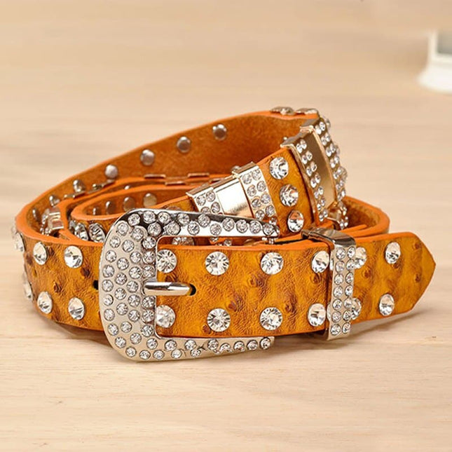 Women's Rhinestone Belts - Wnkrs