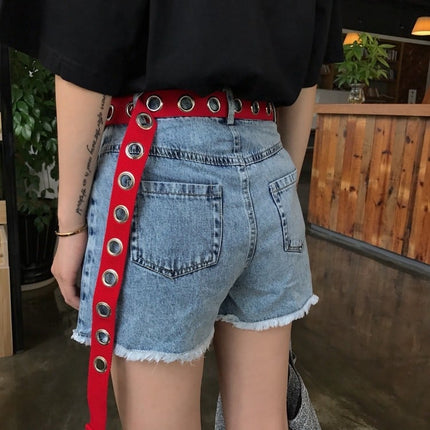 Trendy Women's Rivet Canvas Belt - Wnkrs