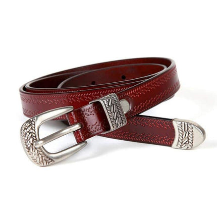 Women's Boho Cowhide Leather Belt - Wnkrs