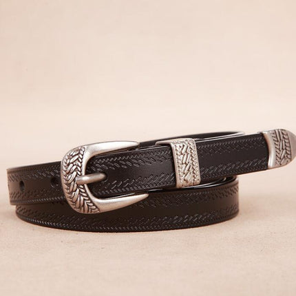 Women's Boho Cowhide Leather Belt - Wnkrs