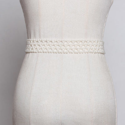 Women's Long Wide Belt with Pearls - Wnkrs