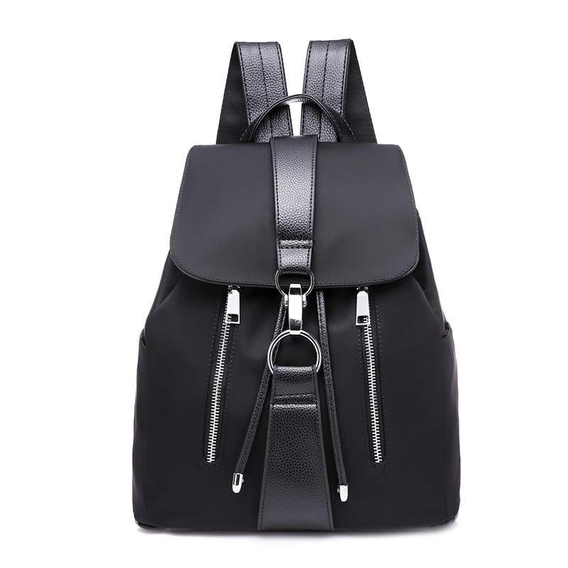 Waterproof Black Nylon Backpack